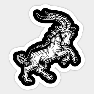 Goat Blackwork Minimal Sticker